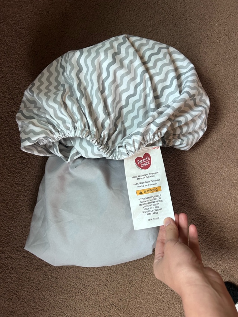 2 Pack n Play Sheets Gray & Print Parents Choice